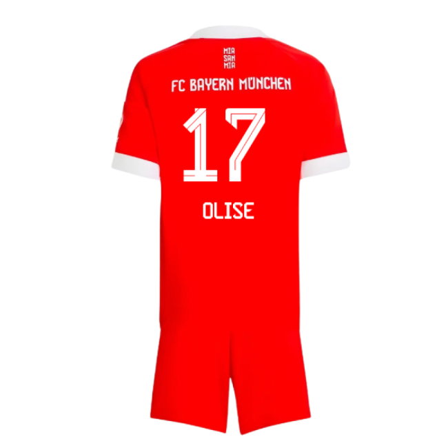 2025-2026 Bayern Munich Home Mini Kit (Olise 17)-SoccerKits Hub | Buy Soccer Jerseys Online